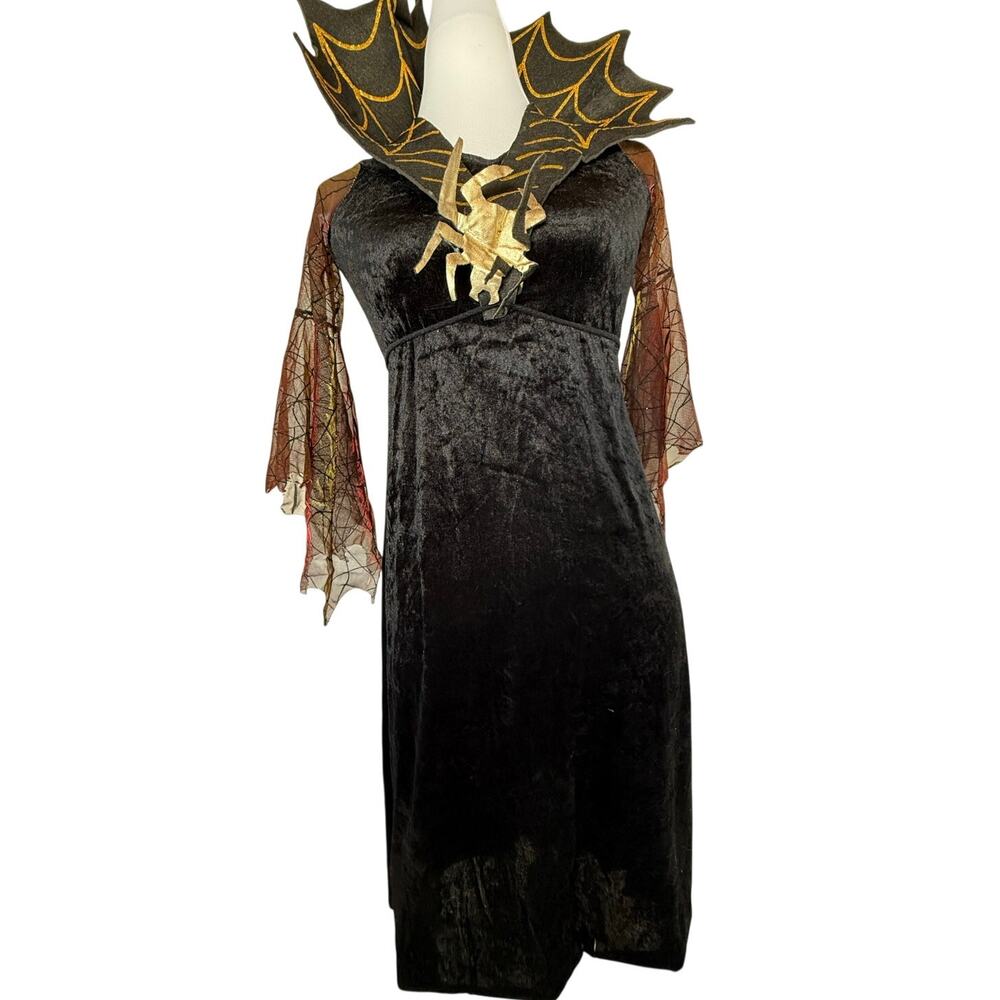 SKU3047 Disguise Costumes Countess Spider Child Size 4-6x Dress & Collar